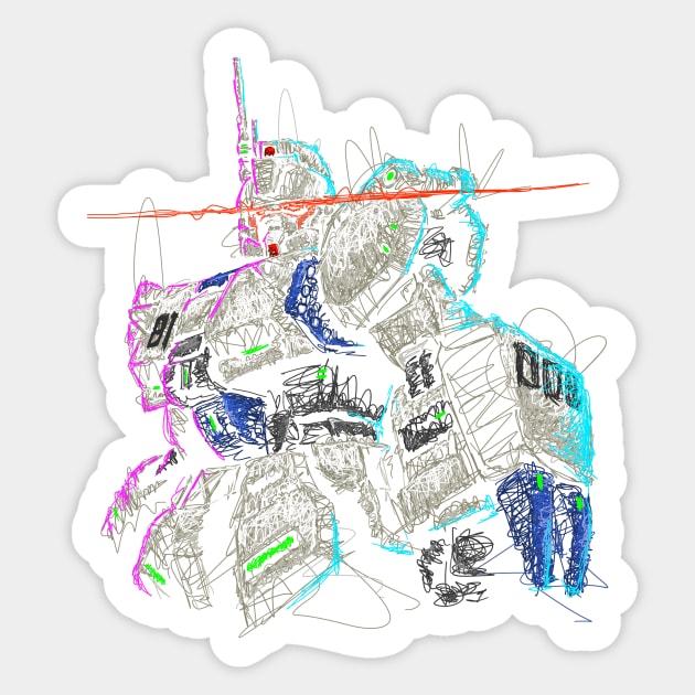 Gundam ez-8 Sticker by Shawngkolon